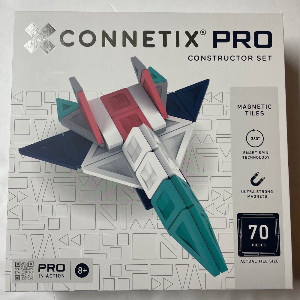 CONNETIX Magnetic Tiles Constructor Set 70pc